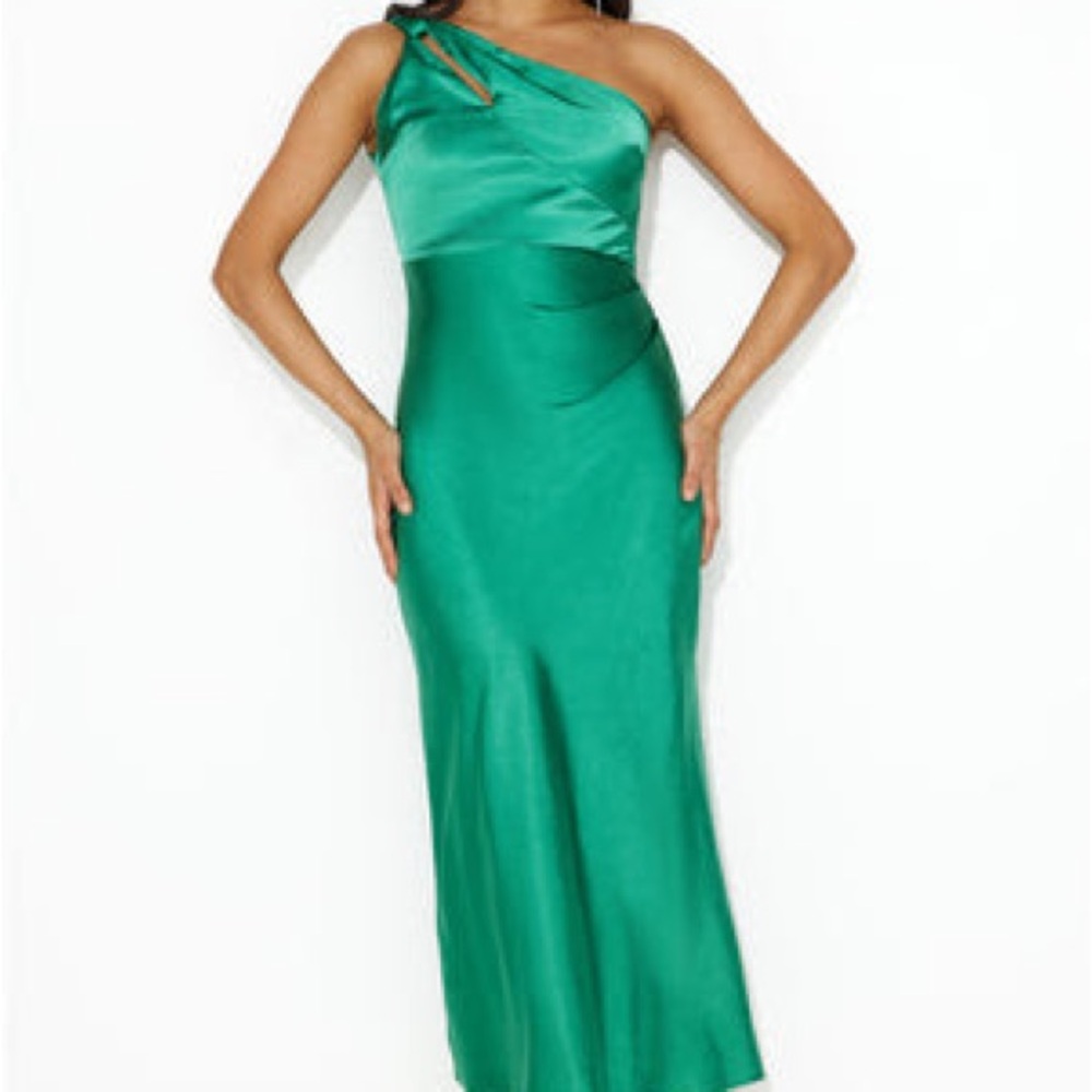 Hello Molly Green One Shoulder Dress sz US 10